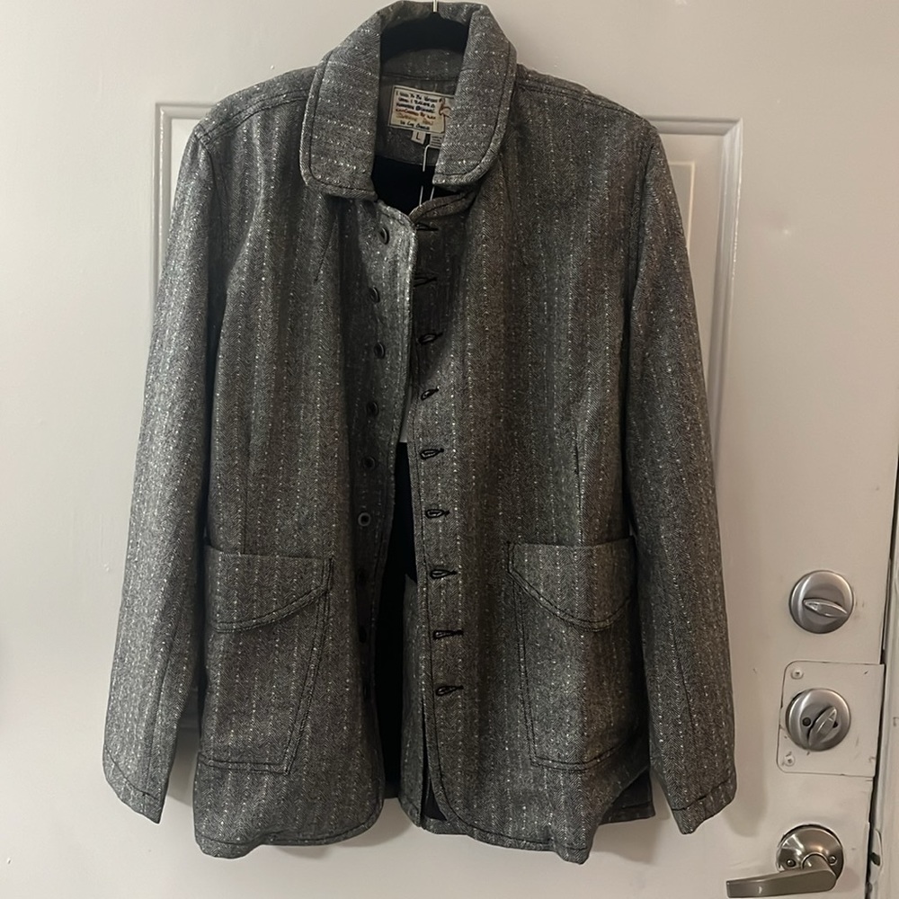 FREE PEOPLE Sandrine Rose Gray Empire Wool Blend Button Front
Jacket NWT - Picture 6 of 14